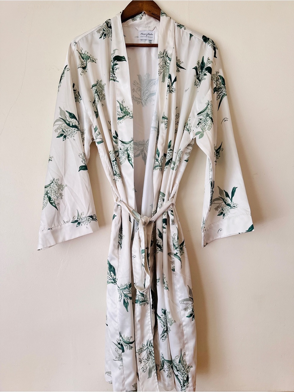 Monique Lhuillier Robe Women’s M/L Olive Orchard Comfort Silky Elegant Resort